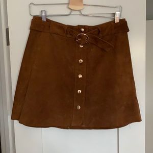 Zara Brown Suede mini skirt